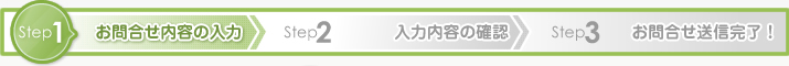 Step1　お問合せ内容の入力